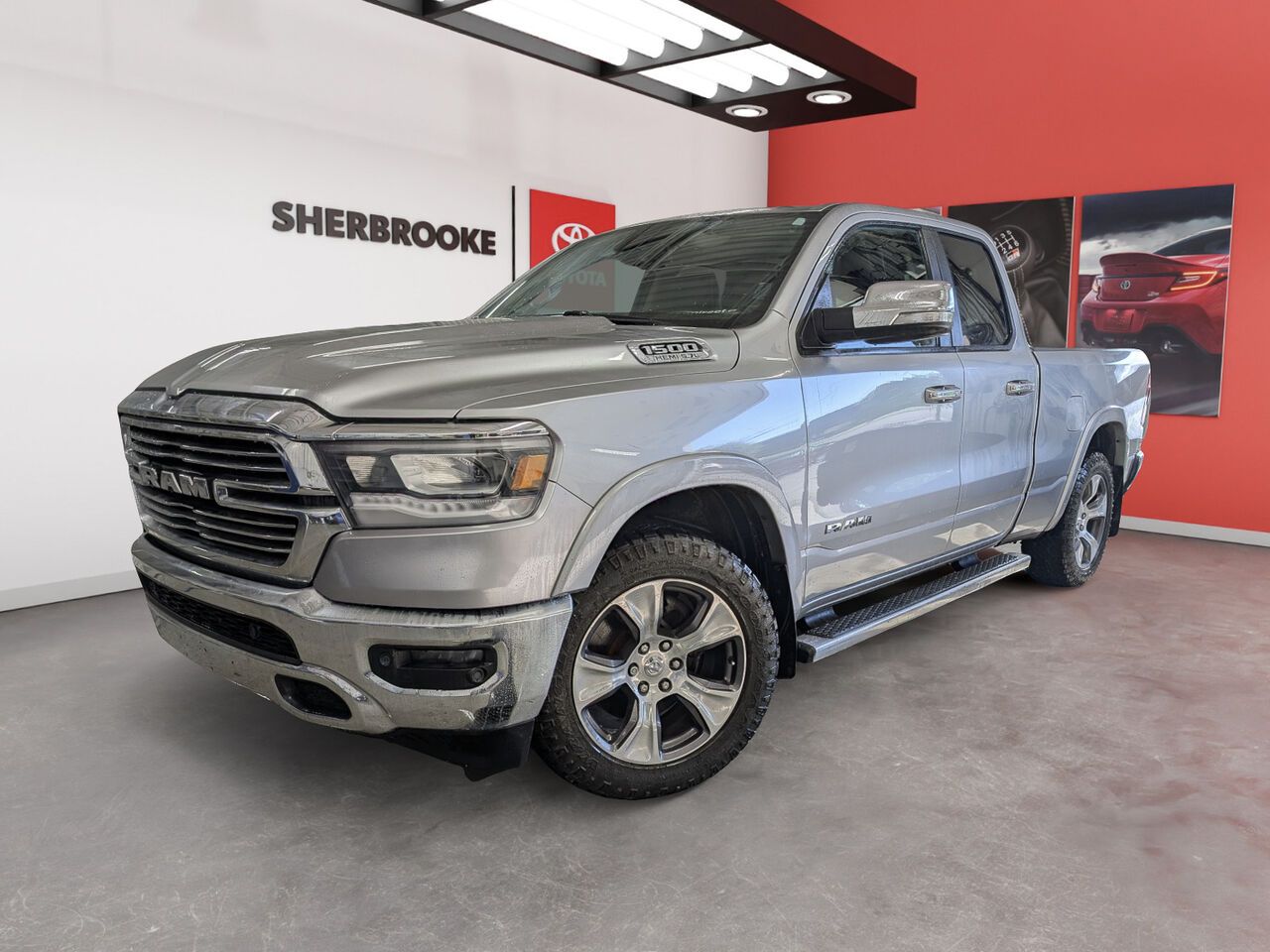 Silver 2019 RAM 1500 Pickup Truck Four-Wheel Drive Automatic