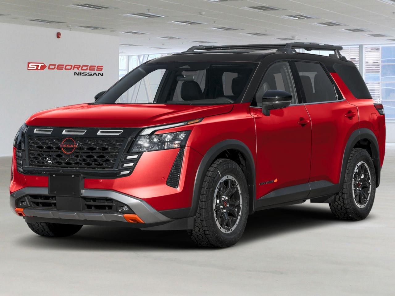 2026 NISSAN Pathfinder Scarlet Ember Tintcoat/Super Black Saint-Georges - photo #0
