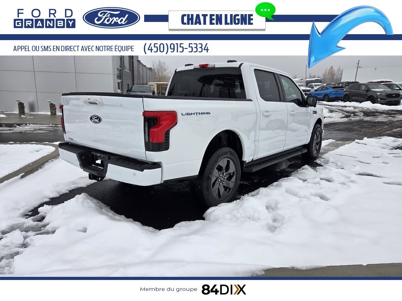 2024 Ford F-150 Lightning White Granby - photo #6