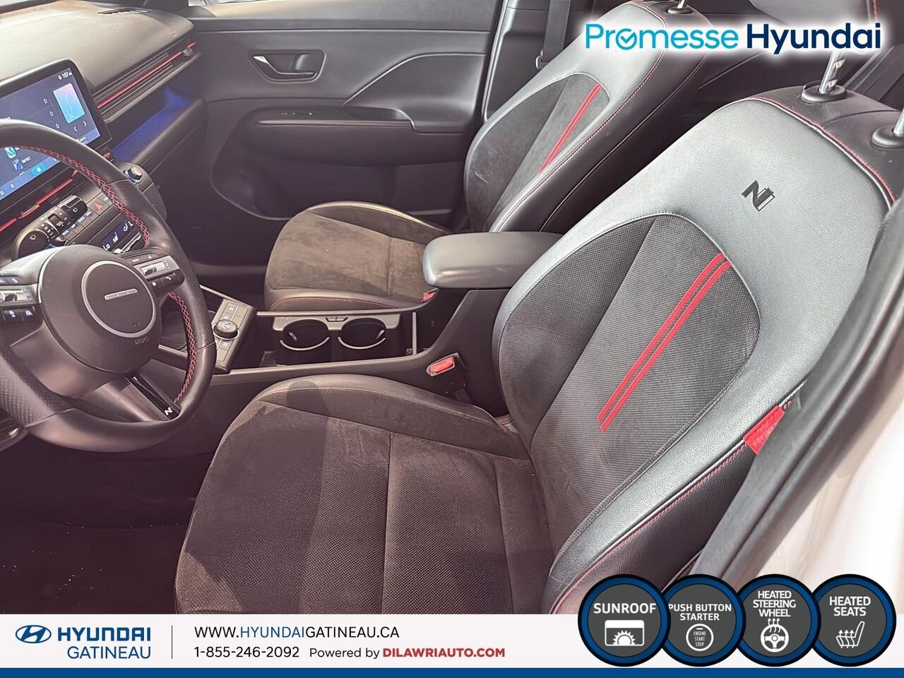 2024 Hyundai Kona 1.6T N Line ***awd , cuir, toit ouvrant, *** White Ottawa & Gatineau - photo #6