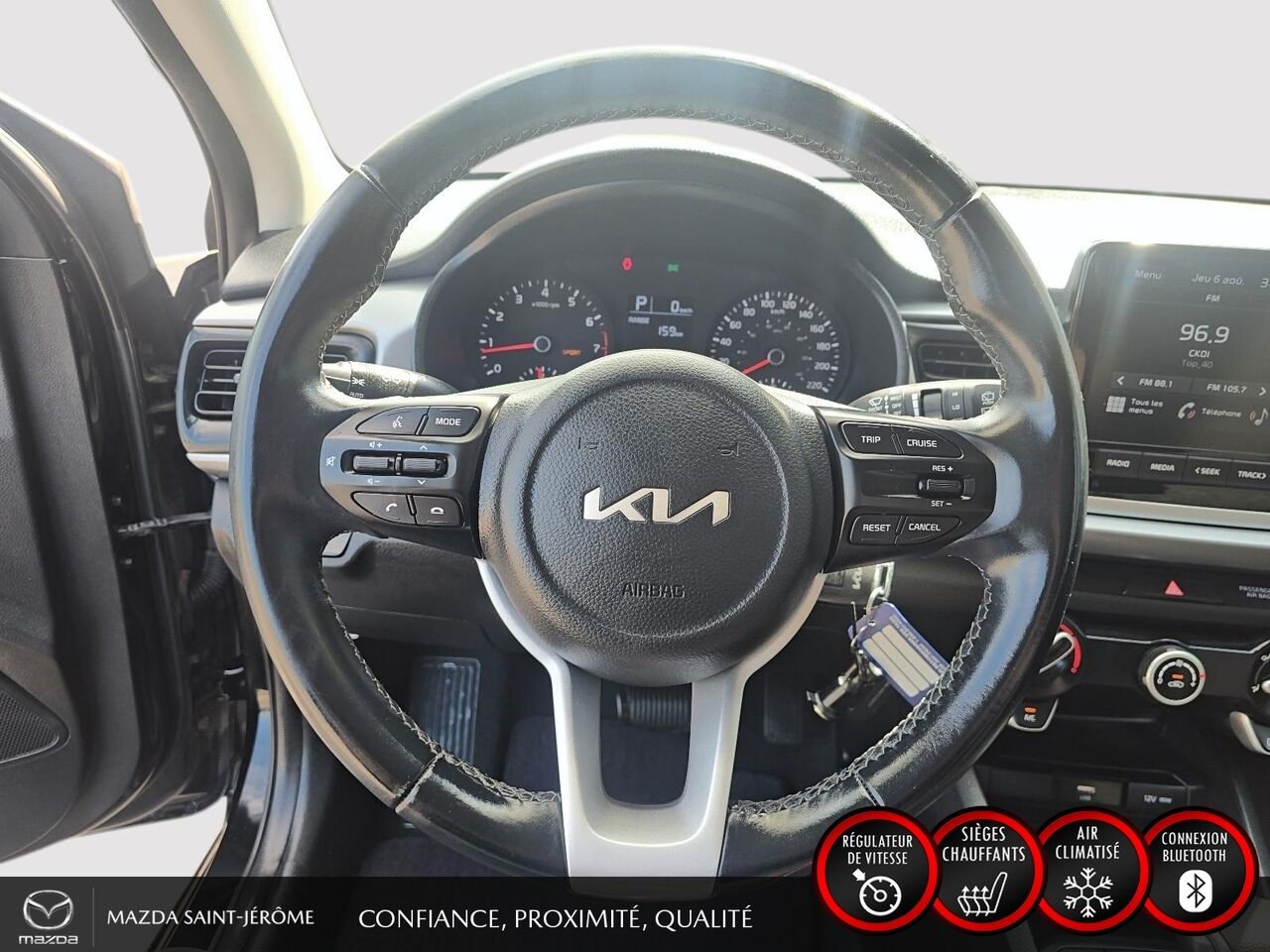 Kia Rio 5 portes LX+ | 50 728 KM | AUTOMATIQUE | CAMÉRA DE RECUL 2023 Noir Saint-Jérôme - photo #12