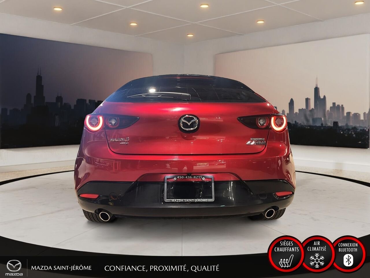Mazda Mazda3 Sport GS LUXURY | AWD | TOIT OUVRANT | CUIR | 2024 Rouge Saint-Jérôme - photo #6