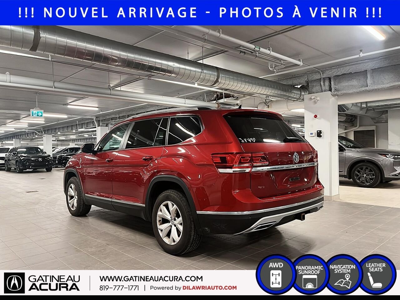 Volkswagen Atlas Highline 3.6 FSI 4MOTION 2018 Rouge Ottawa & Gatineau - photo #7
