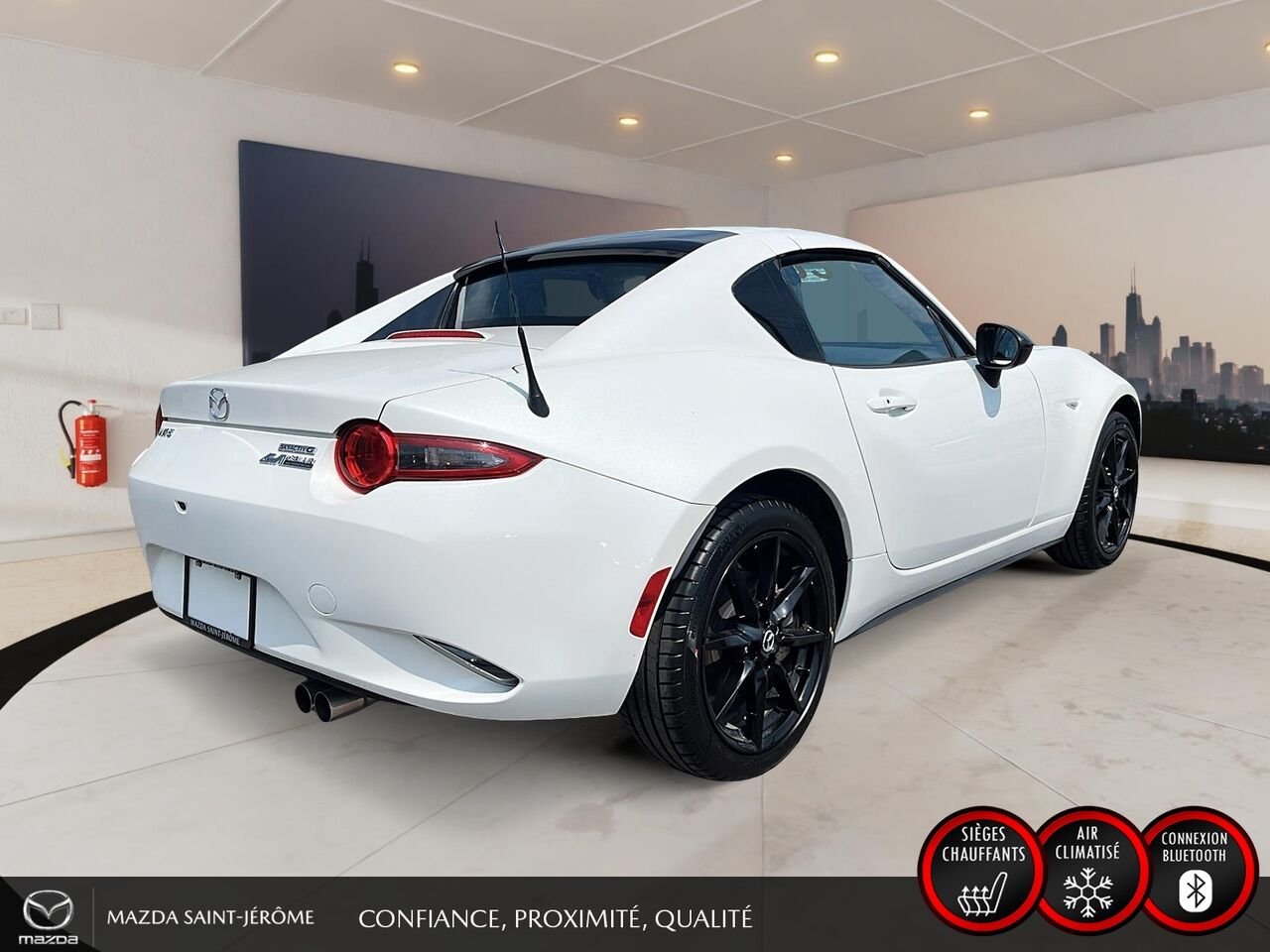 2023 Mazda MX-5 RF GS-P | MAGS NOIR | TOIT ÉLECTRIQUE | AUTOMATIQUE | White Saint-Jérôme - photo #5