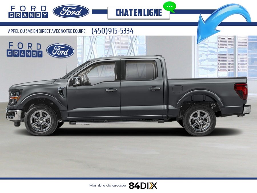 Ford F-150 XLT cabine SuperCrew 4RM caisse de 5,5 pi 2025 Gris carbonisé métallisé