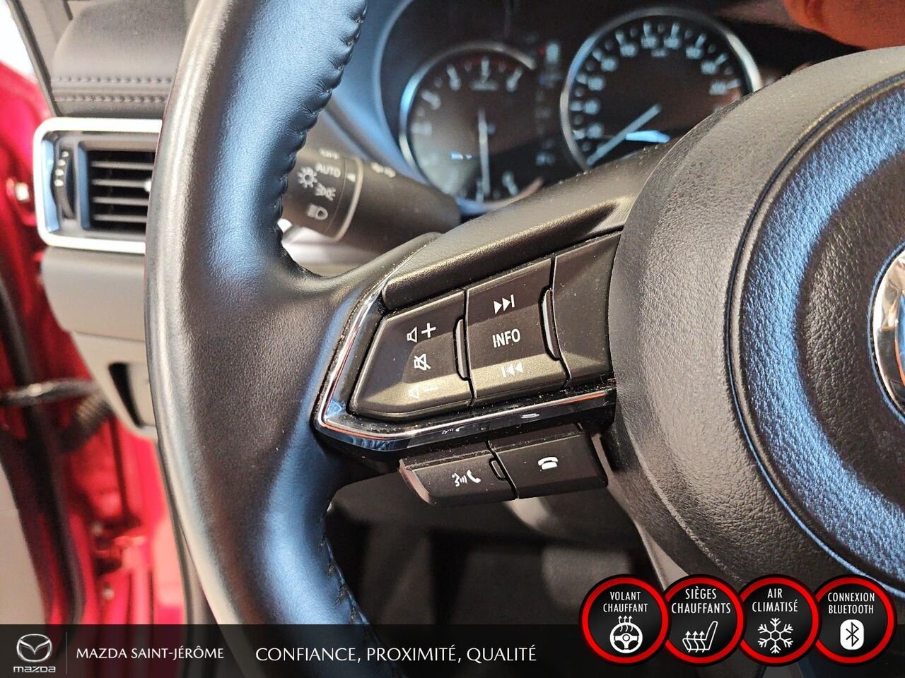 2024 Mazda CX-5 GS | AWD | SIMILICUIR | HAYON ÉLECTRIQUE | VOLANT CHAUFFANT Red Saint-Jérôme - photo #14
