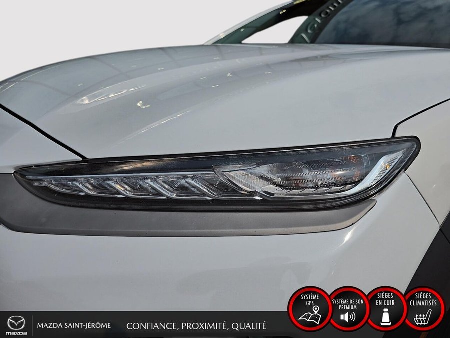 Hyundai Kona électrique Ultimate | TOIT OUVRANT | CUIR | 2021 Blanc