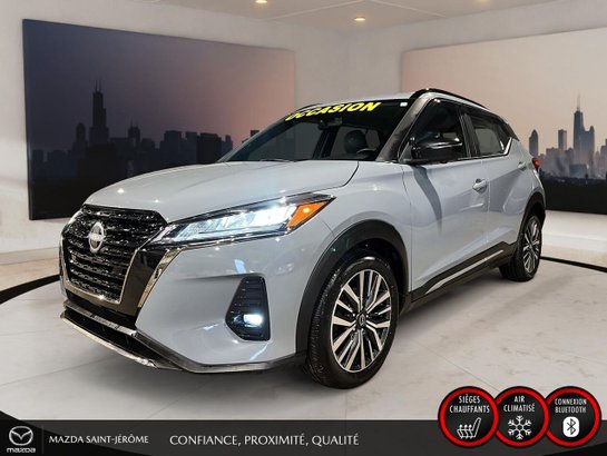 Nissan Kicks SR | DÉMARREUR À DISTANCE | AIDE AU STATIONNEMENT | MAGS NOIR 2023 Gris
