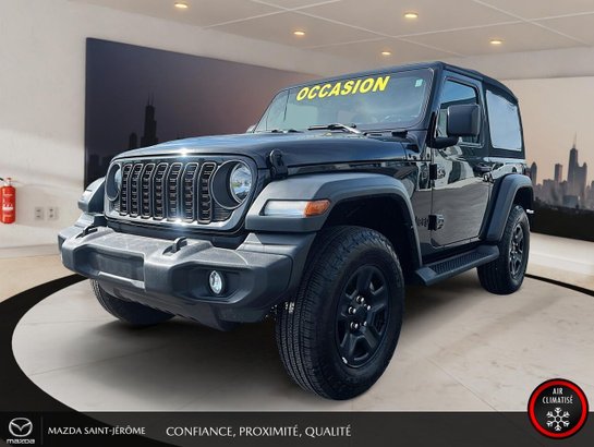 Jeep Wrangler Sport 2 PORTES | TOIT SOUPLE | 4x4 | AUTOMATIQUE | V6 2024 Noir