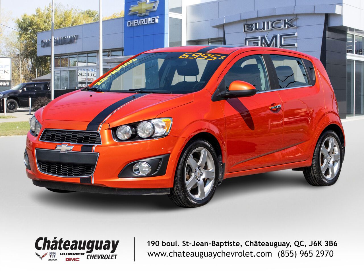 Orange 2012 Chevrolet Sonic Sedan Front-Wheel Drive Automatic