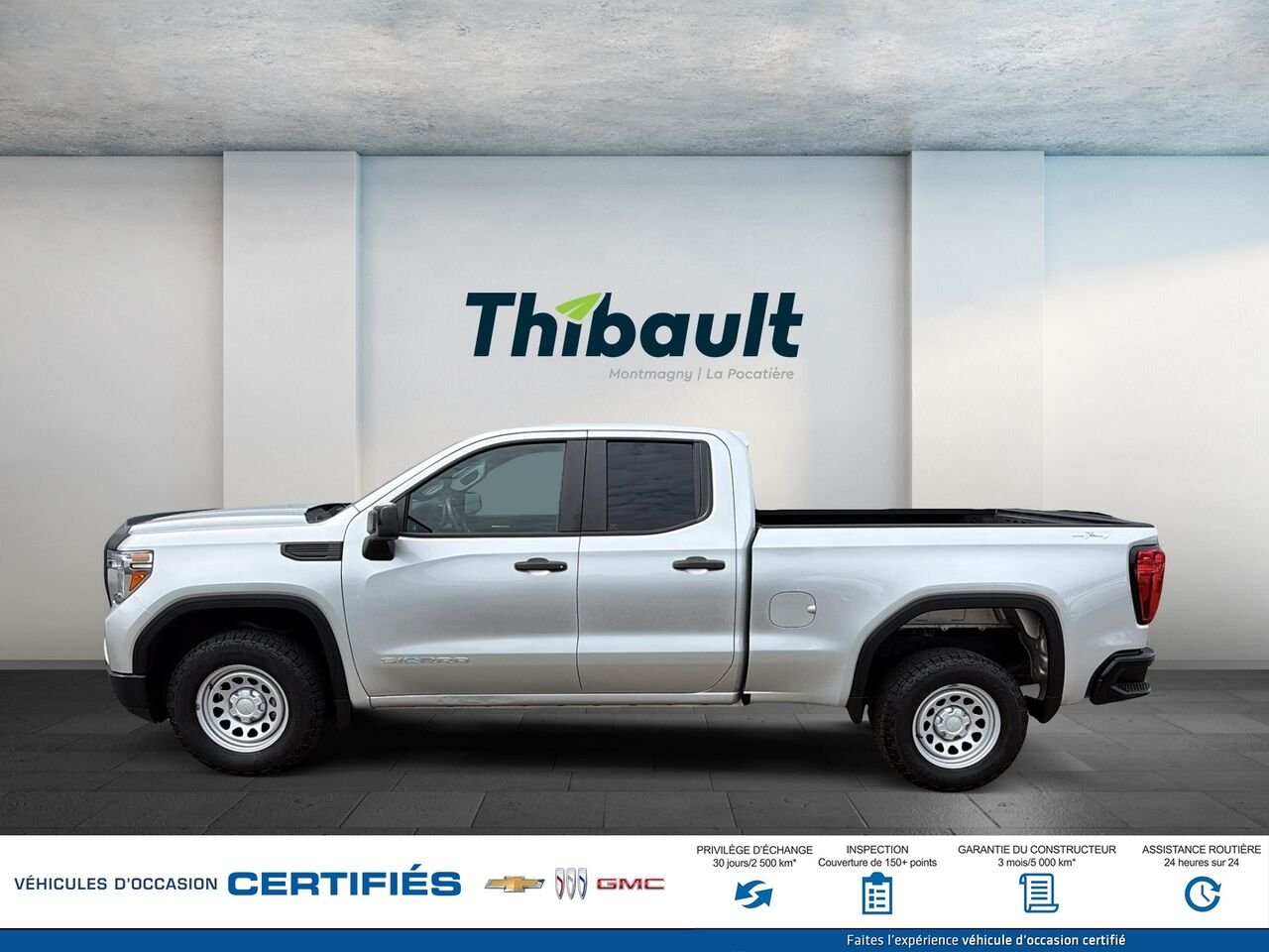 2019 GMC SIERRA 1500 cabine double 4RM 147 po Silver Montmagny - photo #4
