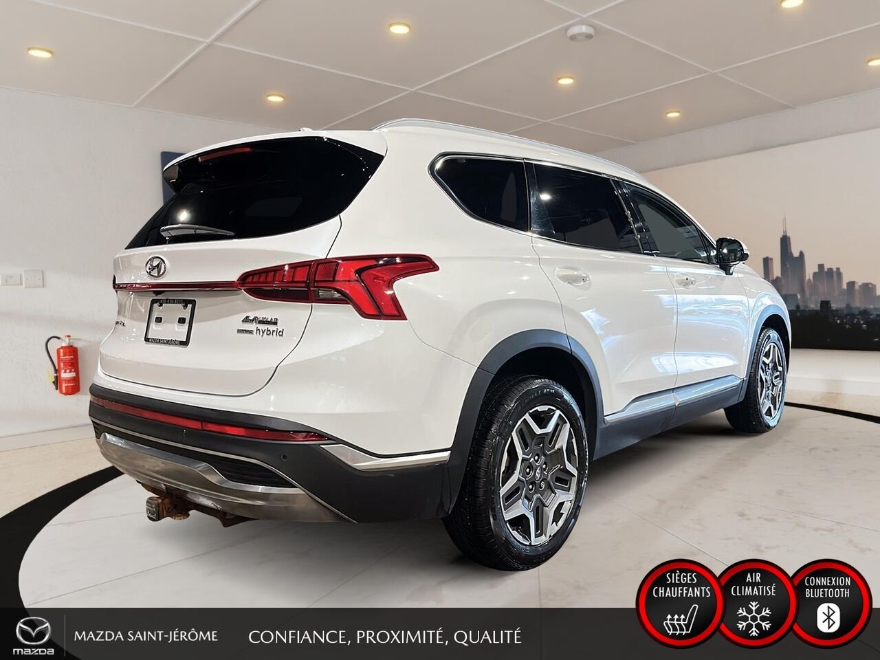 2022 Hyundai Santa Fe Hybrid Preferred Trend hybride | TOIT PANORAMIQUE | CUIR | AWD White Saint-Jérôme - photo #5