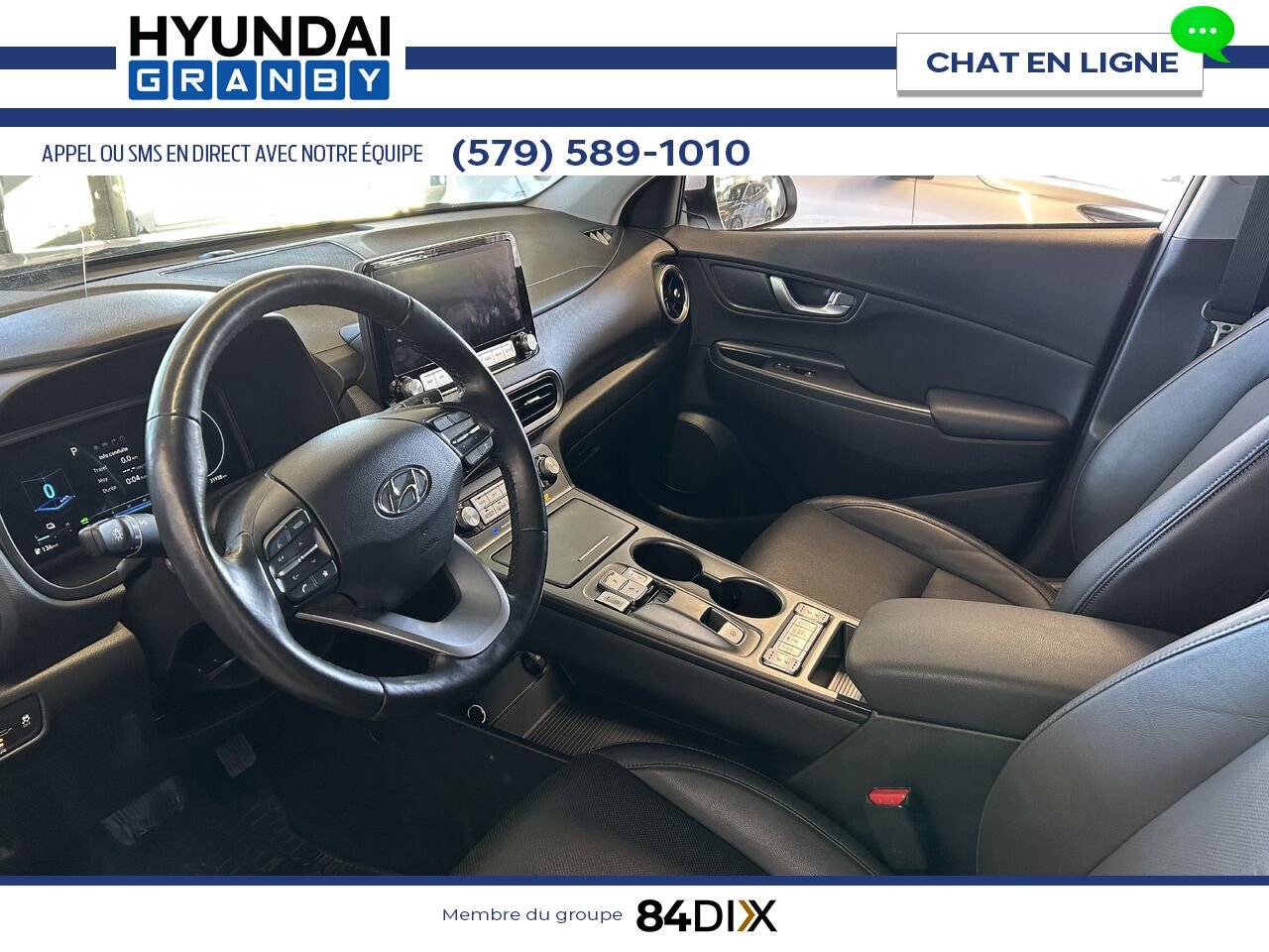 Hyundai Kona électrique 2023 Blanc Granby - photo #10