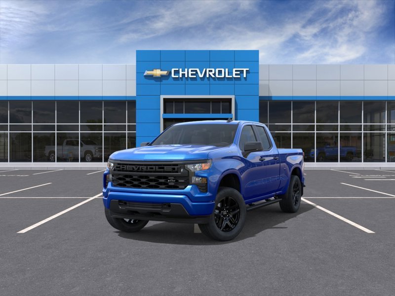 CHEVROLET Silverado 1500 Custom cabine double 4RM 147 po 2026 BLEU DEFERLANTE METALLISE