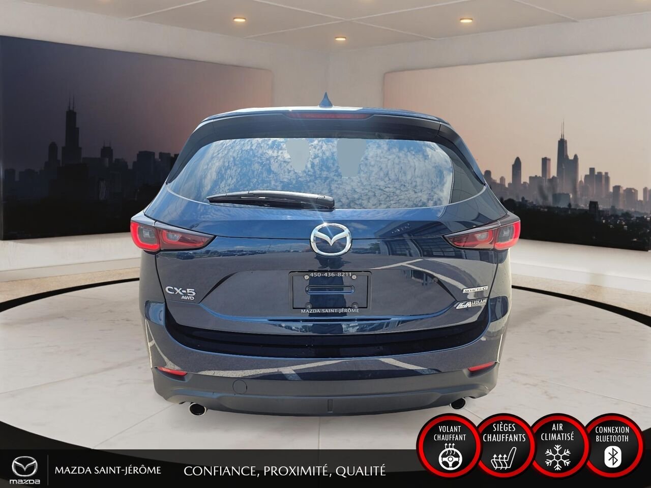 Mazda CX-5 GS | AWD | CUIR | MAGS | 2023 Bleu Saint-Jérôme - photo #6