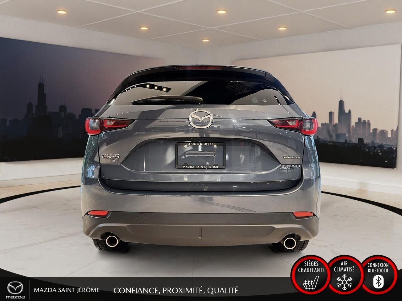 2025 Mazda CX-5 GS | AWD | SIMILICUIR SPORT | VOLANT CHAUFFANT | HAYON ÉLECTRIQUE Grey Saint-Jérôme - photo #6