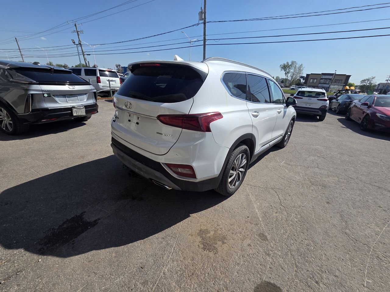 2019 Hyundai Santa Fe White  - photo #5