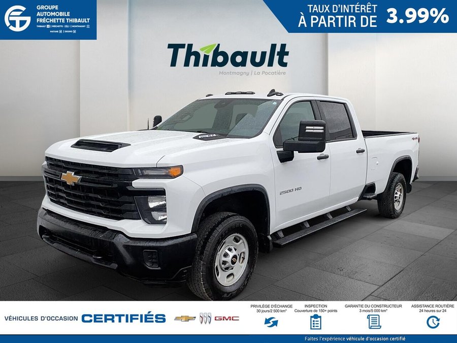 Chevrolet Silverado 2500HD WT cabine multiplace 4RM 172 po 2024 Blanc