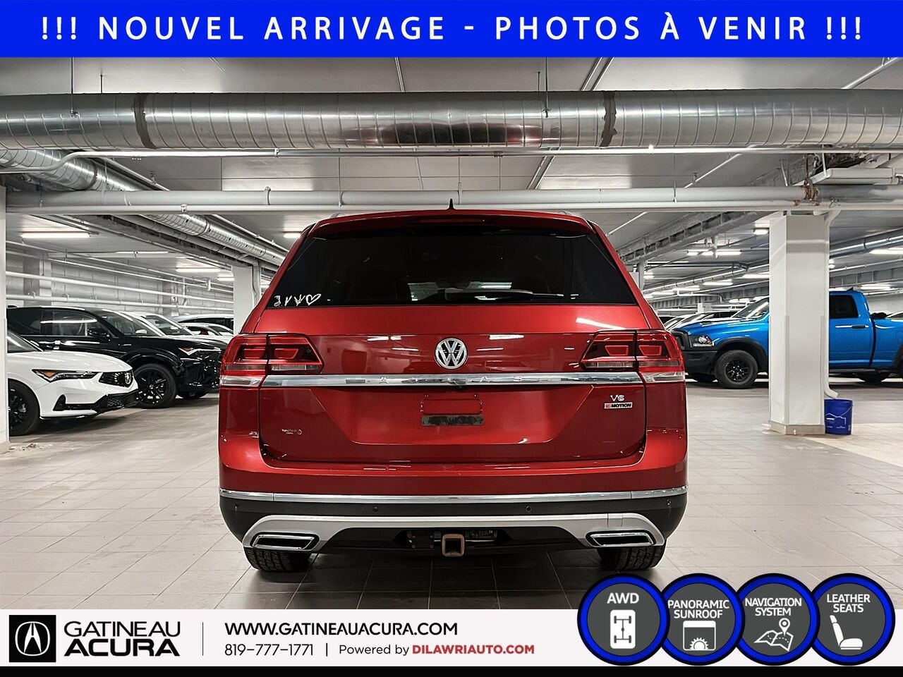 Volkswagen Atlas Highline 3.6 FSI 4MOTION 2018 Rouge Ottawa & Gatineau - photo #5