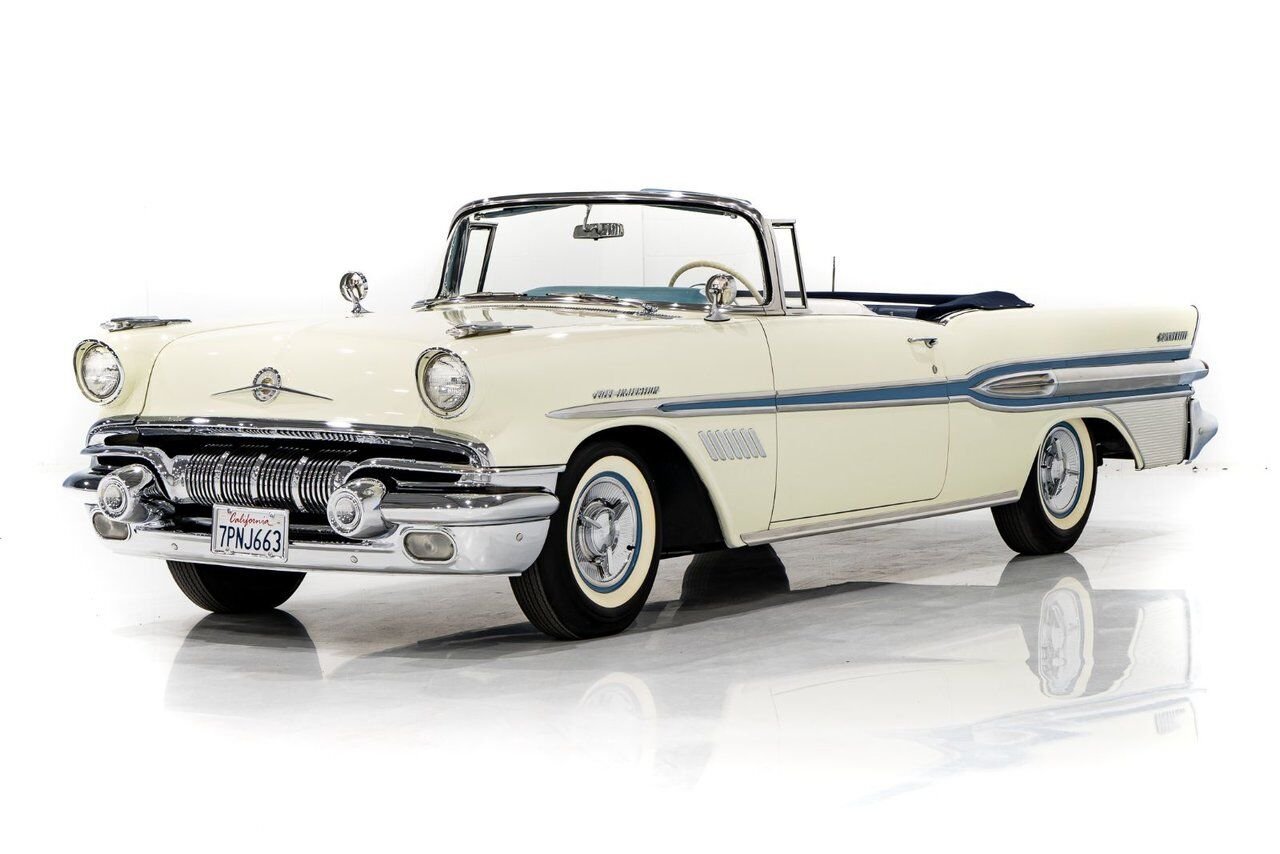 1957 Pontiac Bonneville *PRICE IN USD* Fuel injected 347/315HP 1 of 630 produced White Montreal - photo #0