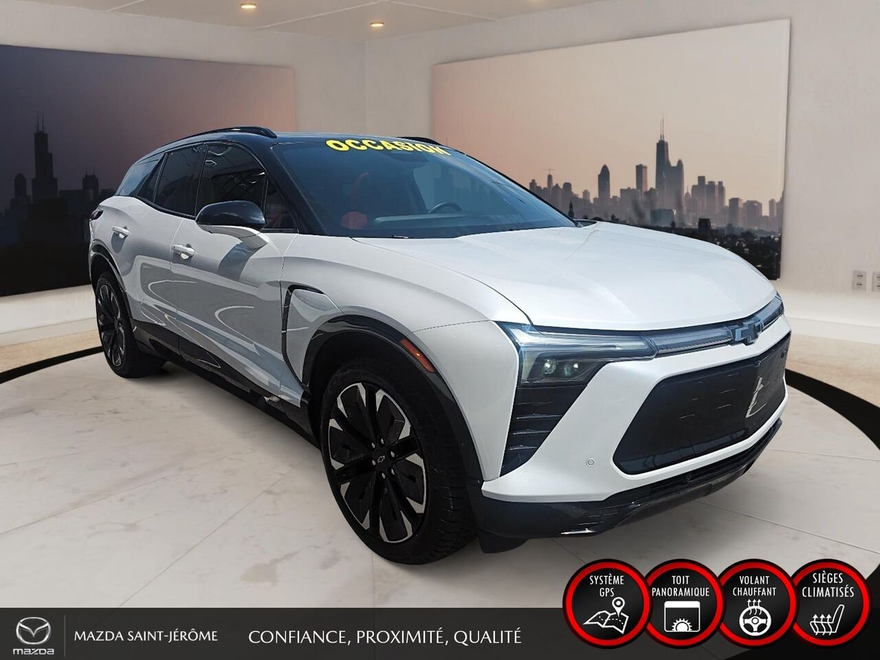 2025 Chevrolet Blazer EV RS | AWD | TOIT PANORAMIQUE | 85 kWh | SIÈGES VENTILÉS White Saint-Jérôme - photo #3