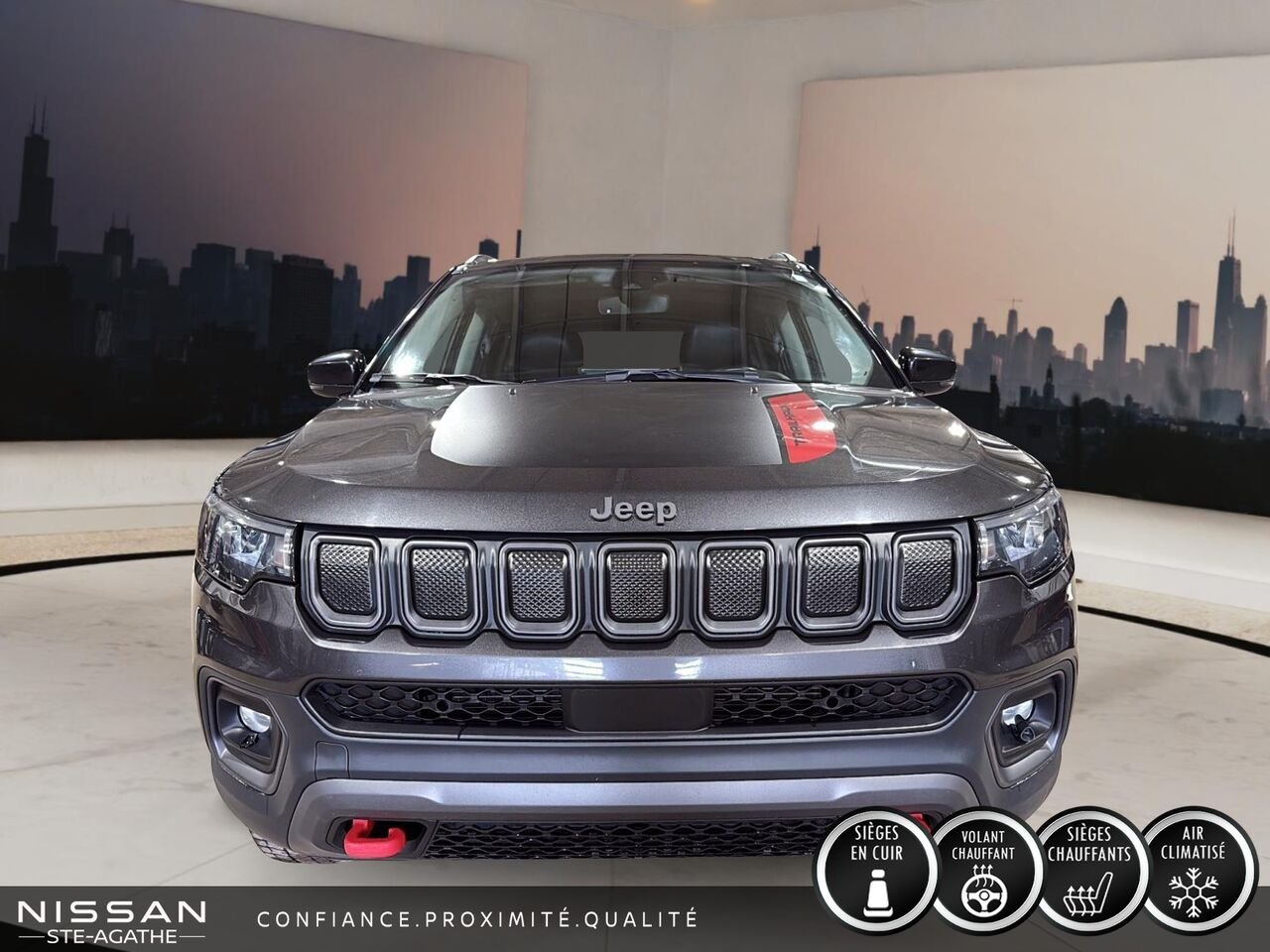 2022 Jeep Compass Trailhawk | 4X4 | VOLANT CHAUFFANT | ATTELAGE | CAMÉRA DE RECUL Grey Saint-Jérôme - photo #1