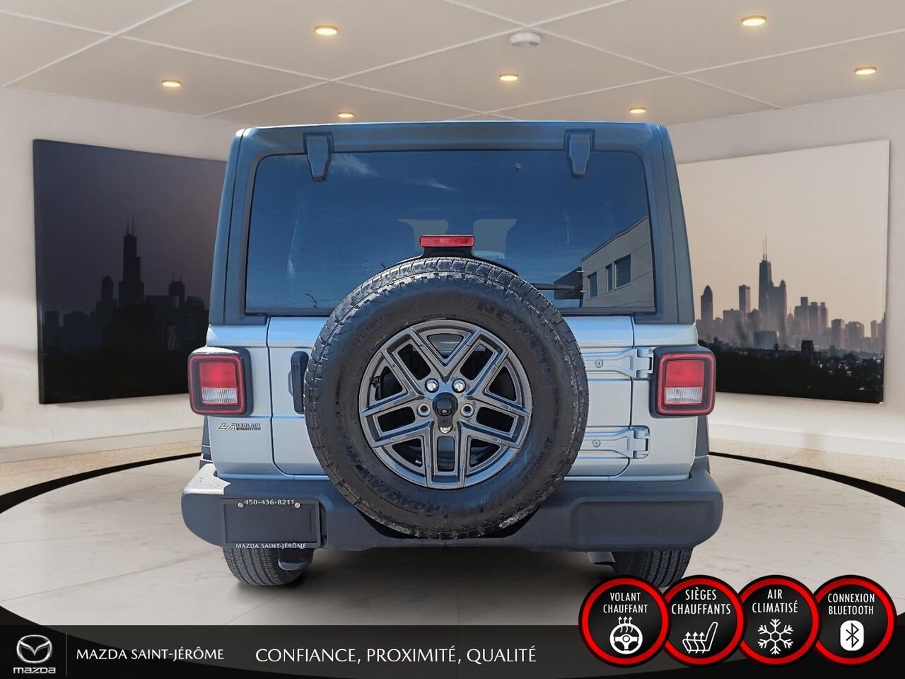 Jeep Wrangler Sport S 4 portes | 2 TOITS | AUTOMATIQUE 2024 Gris Saint-Jérôme - photo #6