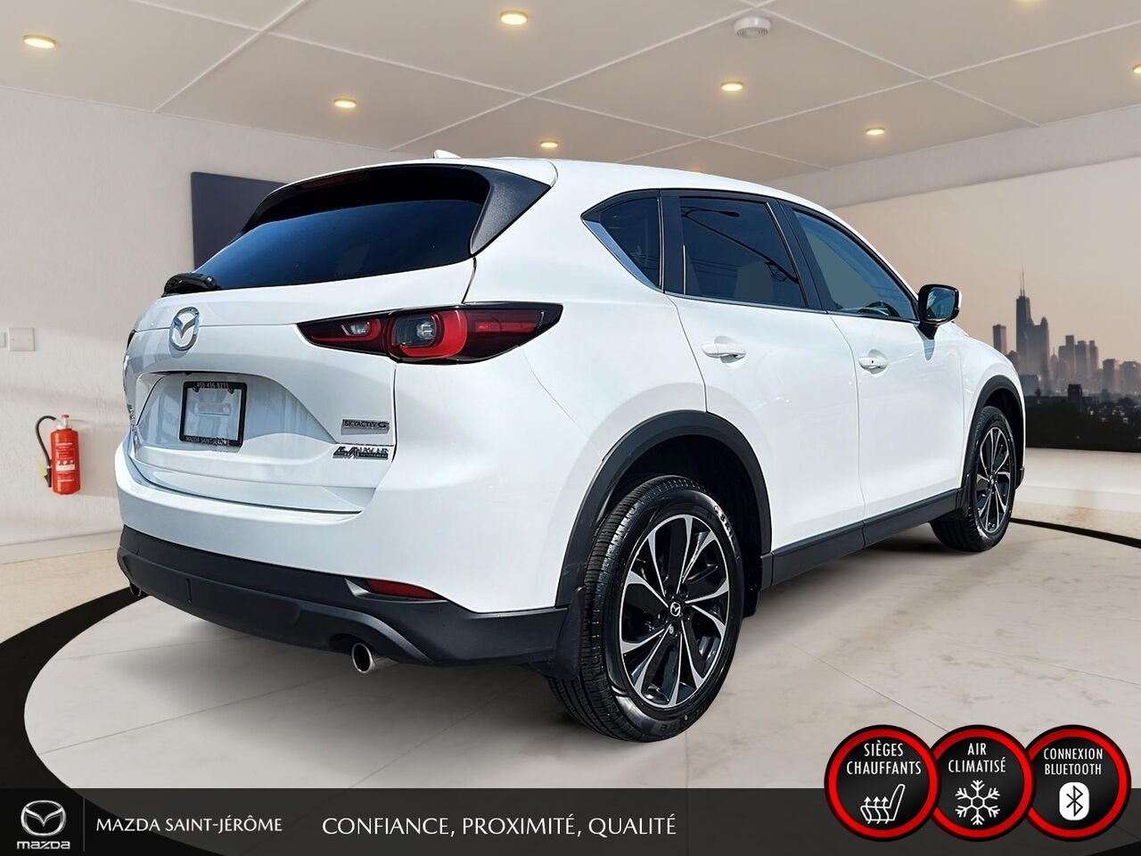 2023 Mazda CX-5 GS LUXURY | TOIT OUVRANT | AWD | CUIR | White Saint-Jérôme - photo #5