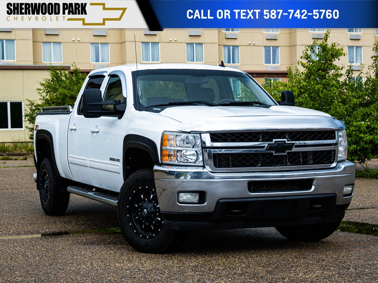 2011 Chevrolet Silverado 3500HD 4WD Crew Cab 167 LTZ White Sherwood Park - photo #0
