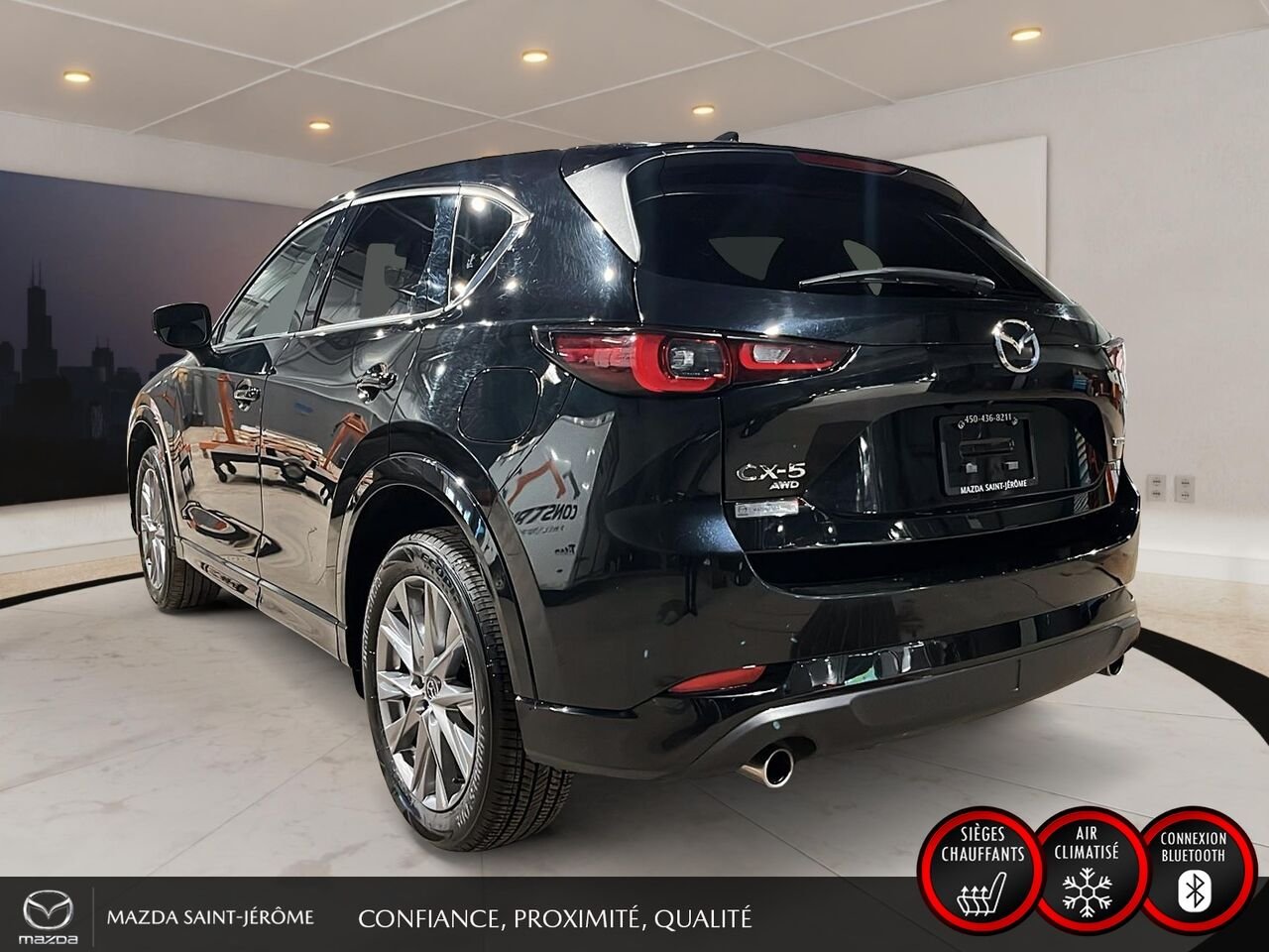 2025 Mazda CX-5 GT | TOIT OUVRANT | CUIR | AWD | Black Saint-Jérôme - photo #9