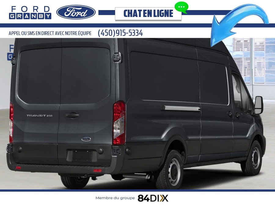Ford Transit fourgon utilitaire T-350 EL PA toit surélevé 148 po PNBV de 9 500 lb 2025 Noir agate métallisé