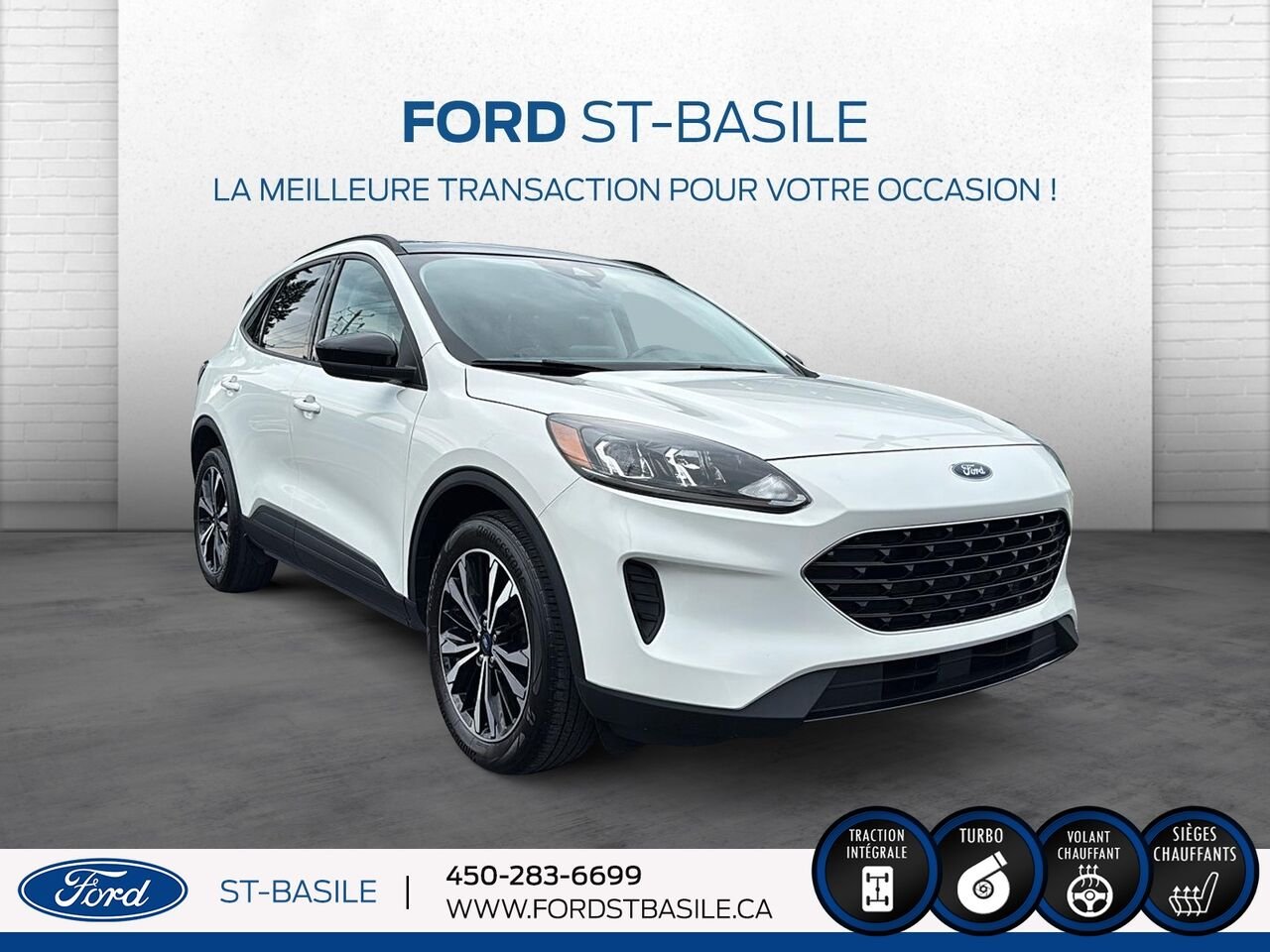 Ford Escape 2021 Blanc Saint-Basile-le-Grand - photo #9