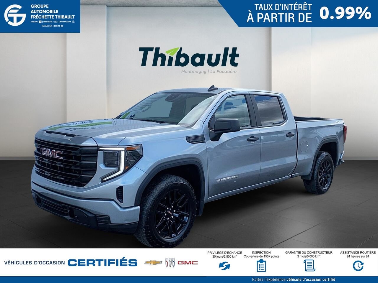 2024 GMC SIERRA 150 Pro cabine multiplace 4RM 157 po Grey Montmagny - photo #0