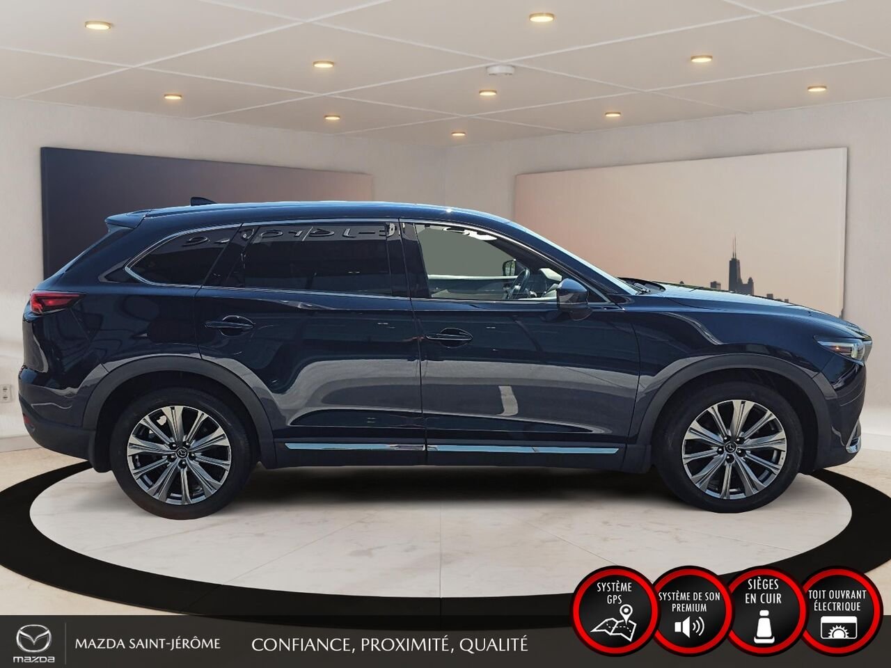 2022 Mazda CX-9 Signature | AWD | TOIT OUVRANT | CUIR | 6 PASS Blue Saint-Jérôme - photo #4