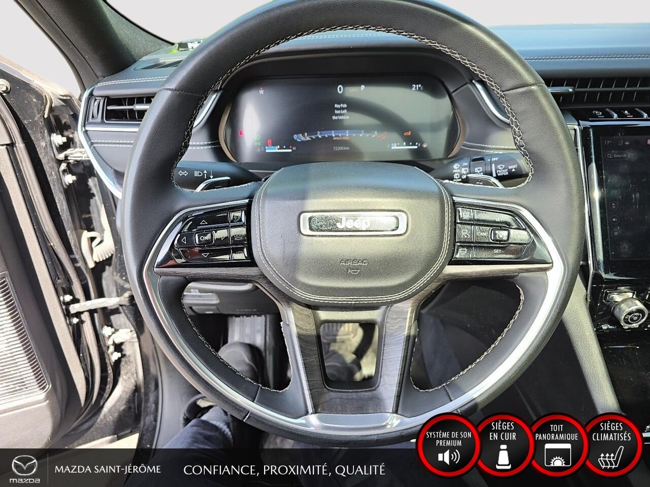 2023 Jeep Grand Cherokee Overland | TOIT PANORAMIQUE | AUDIO MCINTOSH | Black Saint-Jérôme - photo #12