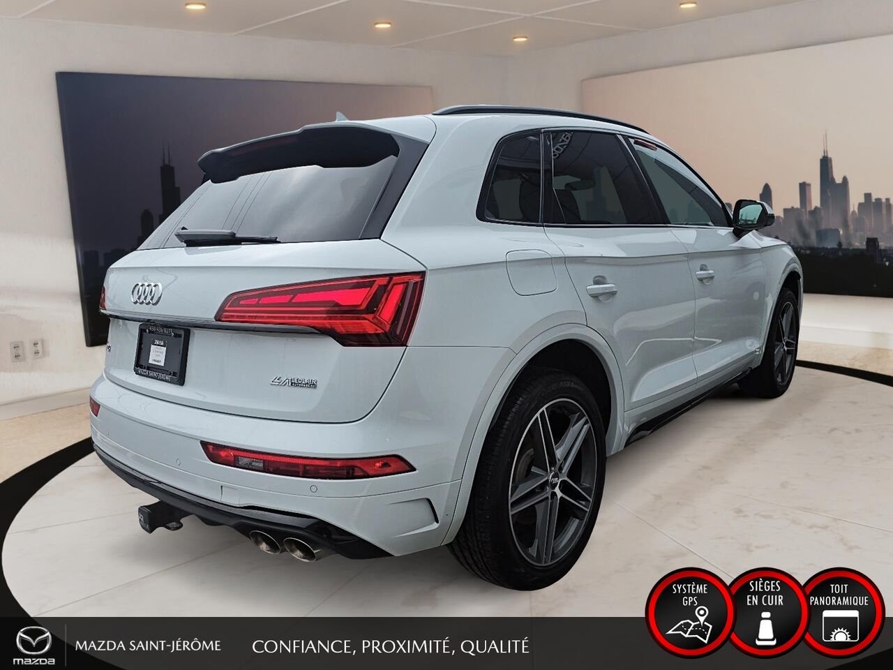 2022 Audi SQ5 Progressiv 3.0 TFSI quattro | CUIR ROUGE | TOIT PANO | White Saint-Jérôme - photo #5
