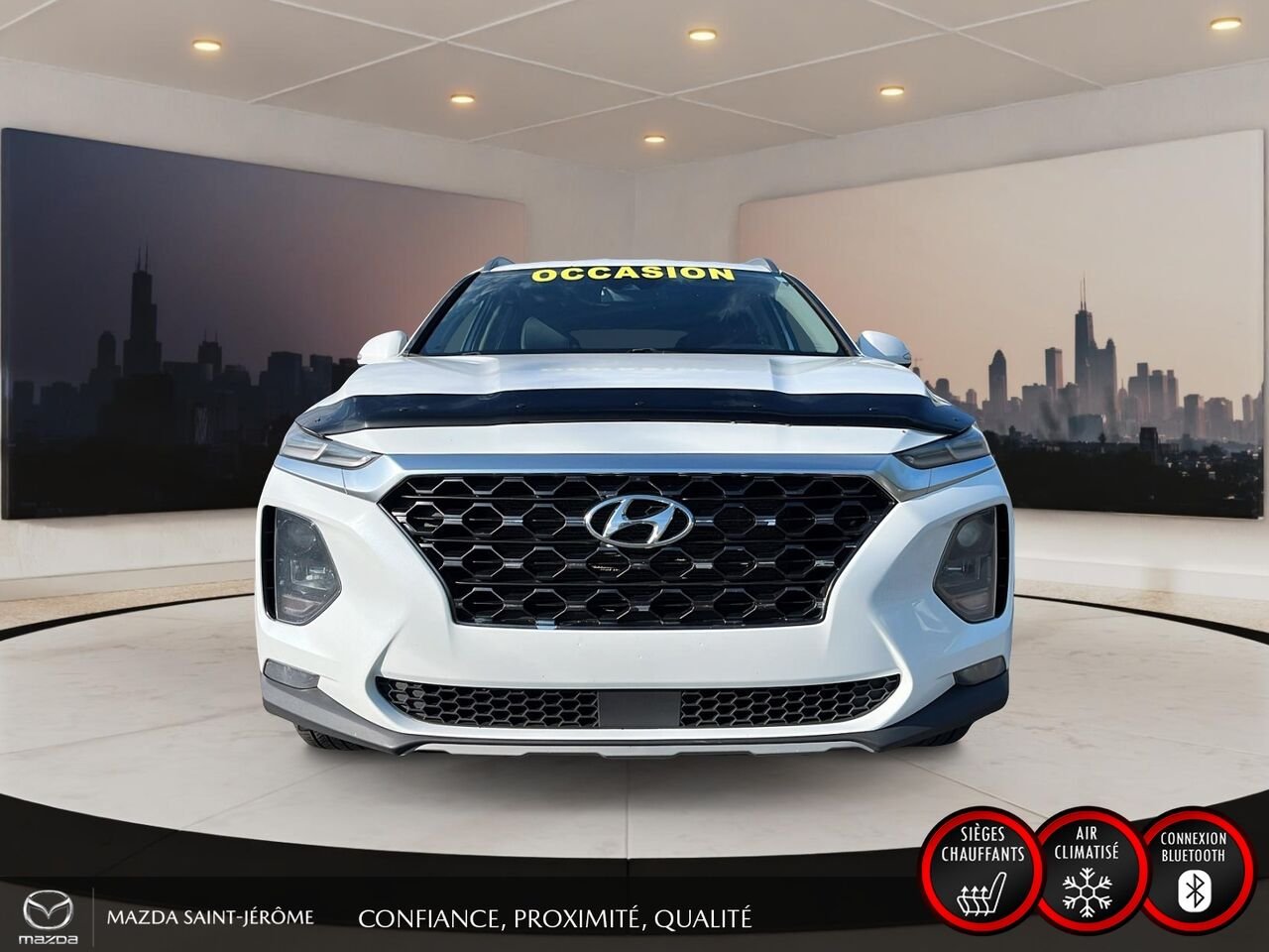 2019 Hyundai Santa Fe 2.4L PREFERRED | AWD | VOLANT CHAUFFANT | RÉG. ADAPTATIF | White Saint-Jérôme - photo #2