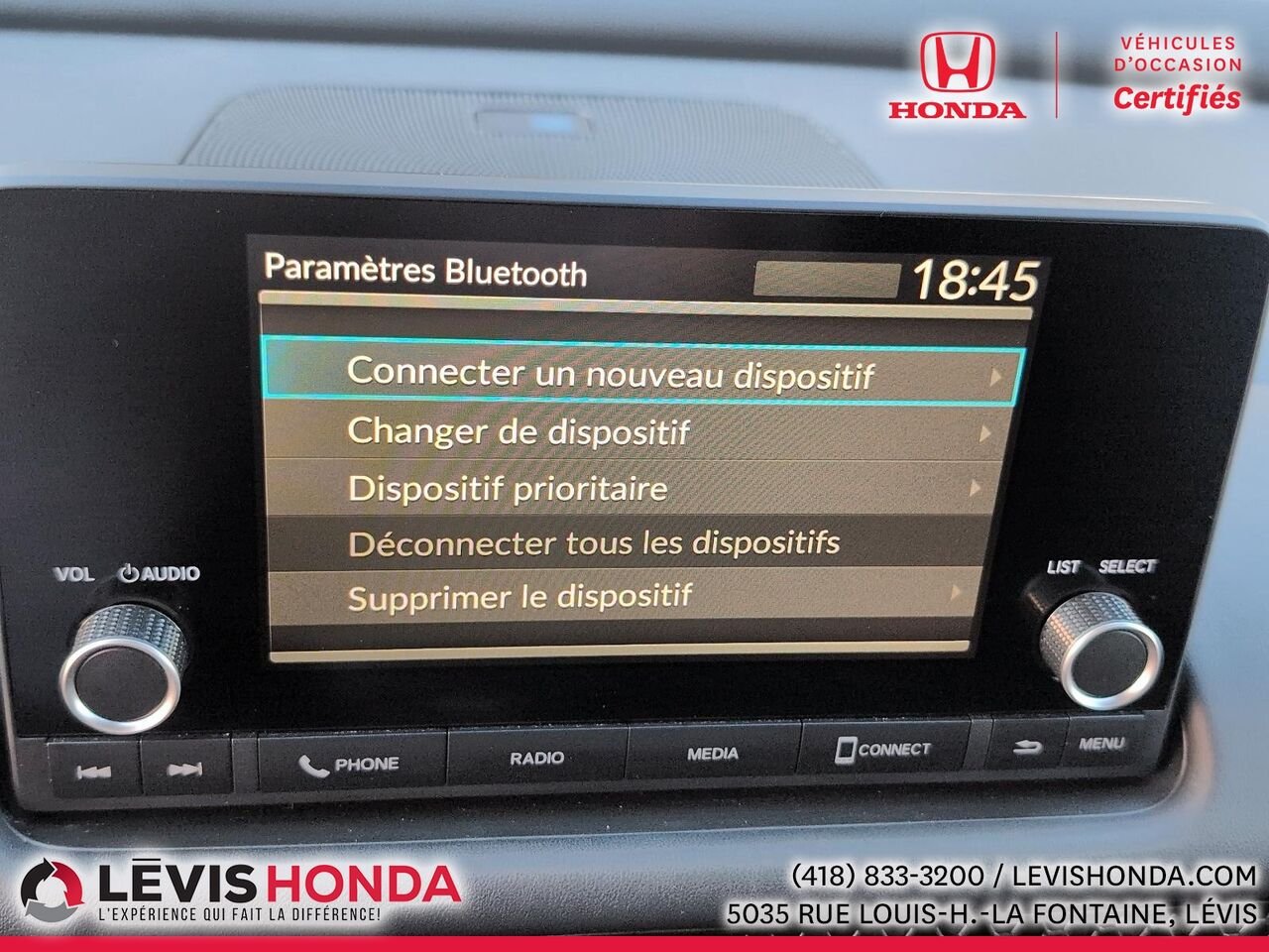 Honda HR-V LX AWD LX Traction Intégrale CVT 2023 Noir Lévis - photo #21