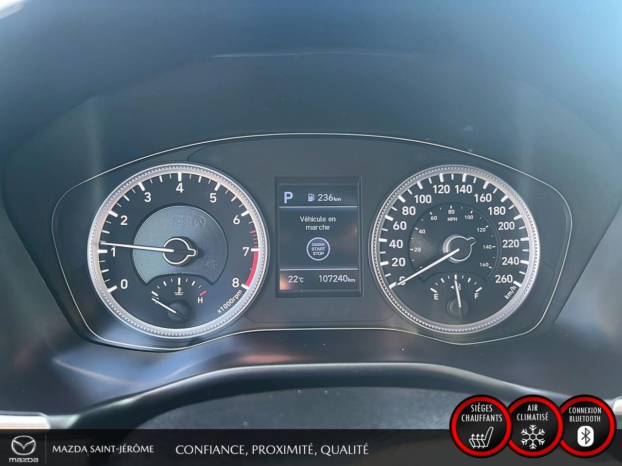 2019 Hyundai Santa Fe 2.4L PREFERRED | AWD | VOLANT CHAUFFANT | RÉG. ADAPTATIF | White Saint-Jérôme - photo #16