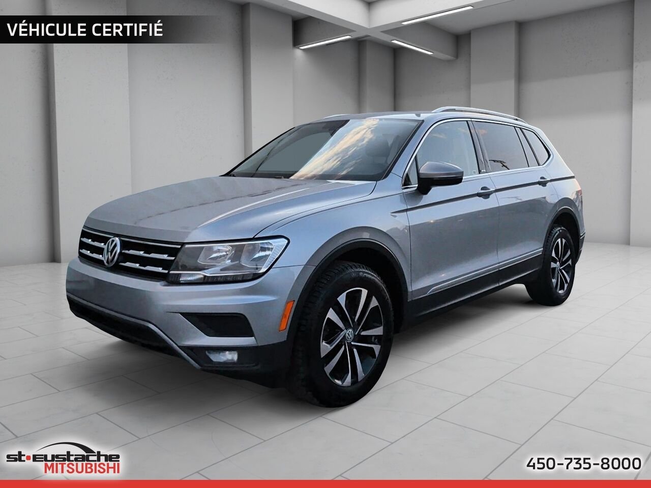 Volkswagen Tiguan-UNITED-TOIT PANO-BANC CHAUFF-AWD-TURBO 2021 Gris Saint-Eustache - photo #12