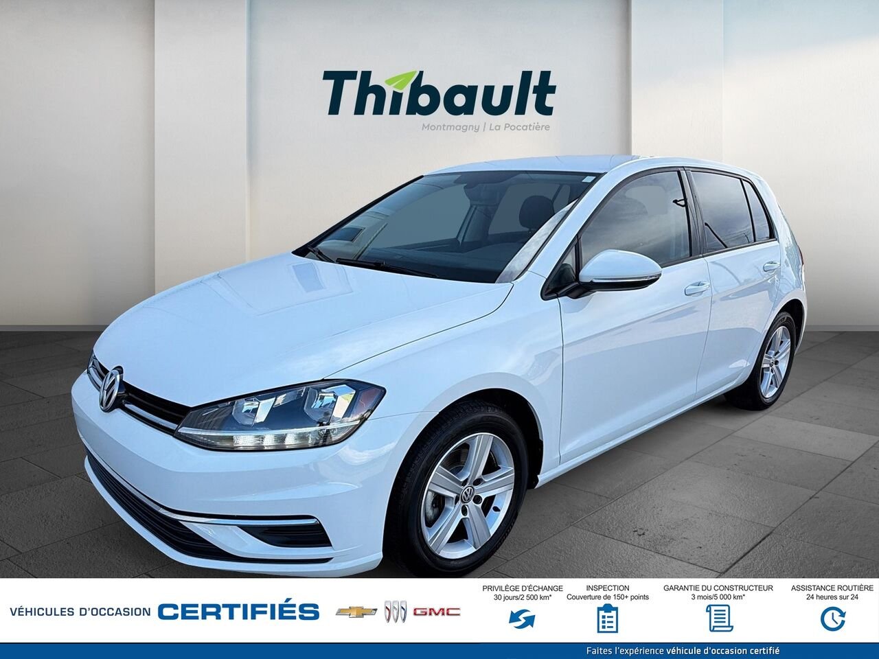 2021 Volkswagen Golf Comfortline 5 portes avec boîte manuelle White Montmagny - photo #0
