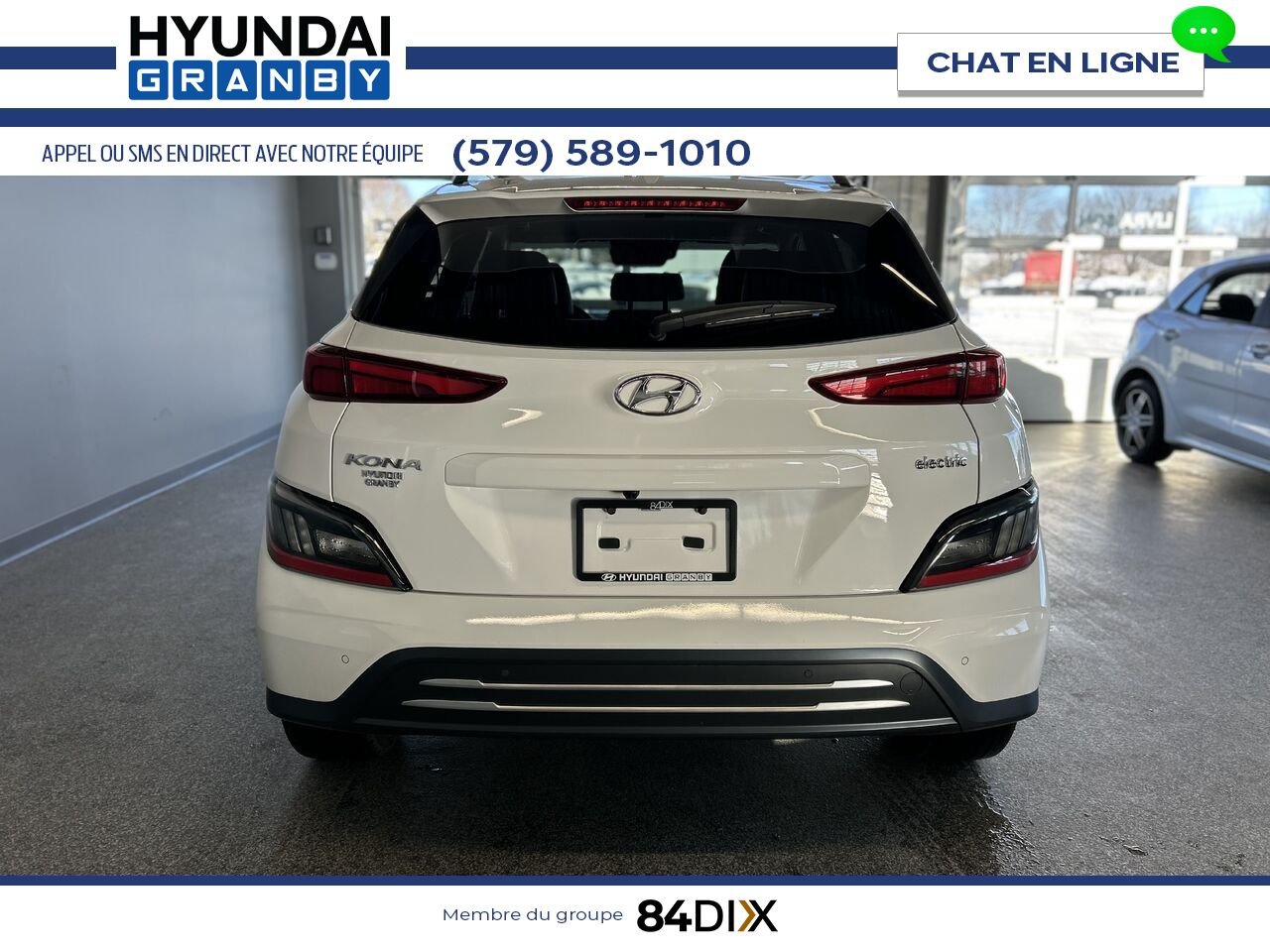 Hyundai Kona électrique 2023 Blanc Granby - photo #5