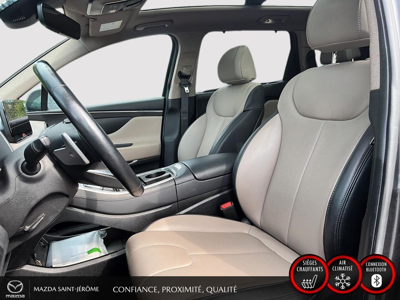 2023 Hyundai Santa Fe Preferred TI ens. Trend | TOIT PANO | SIMILICUIR | AWD | 52 771 KM Grey Saint-Jérôme - photo #17
