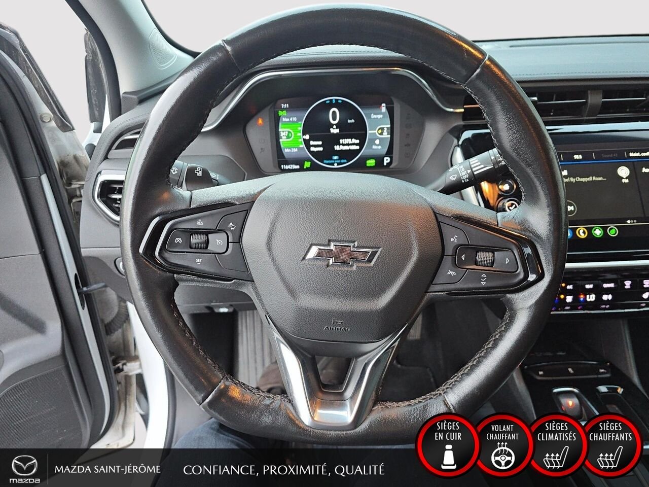 Chevrolet Bolt EUV LT REDLINE | CARPLAY SANS FIL | SIÈGES CHAUFFANTS | ANGLE MORT | 115 165 KM 2023 Blanc Saint-Jérôme - photo #12