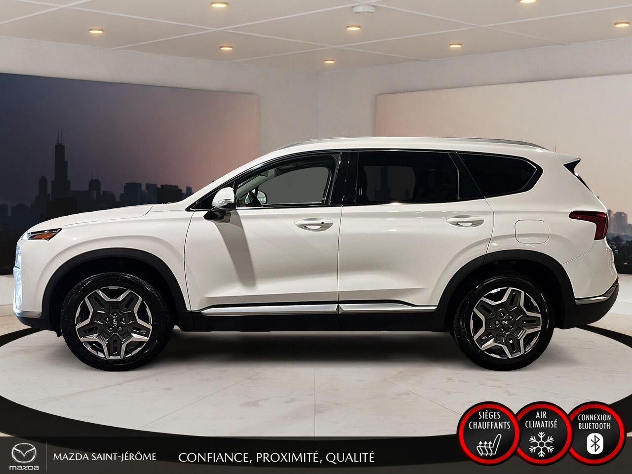 2022 Hyundai Santa Fe Hybrid Preferred Trend hybride | TOIT PANORAMIQUE | CUIR | AWD White Saint-Jérôme - photo #10