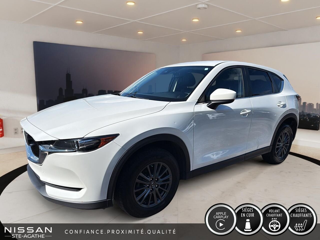 2020 Mazda CX-5 GS | AWD | SIMILICUIR | SIÈGES ET VOLANT CHAUFFANTS White Saint-Jérôme - photo #0
