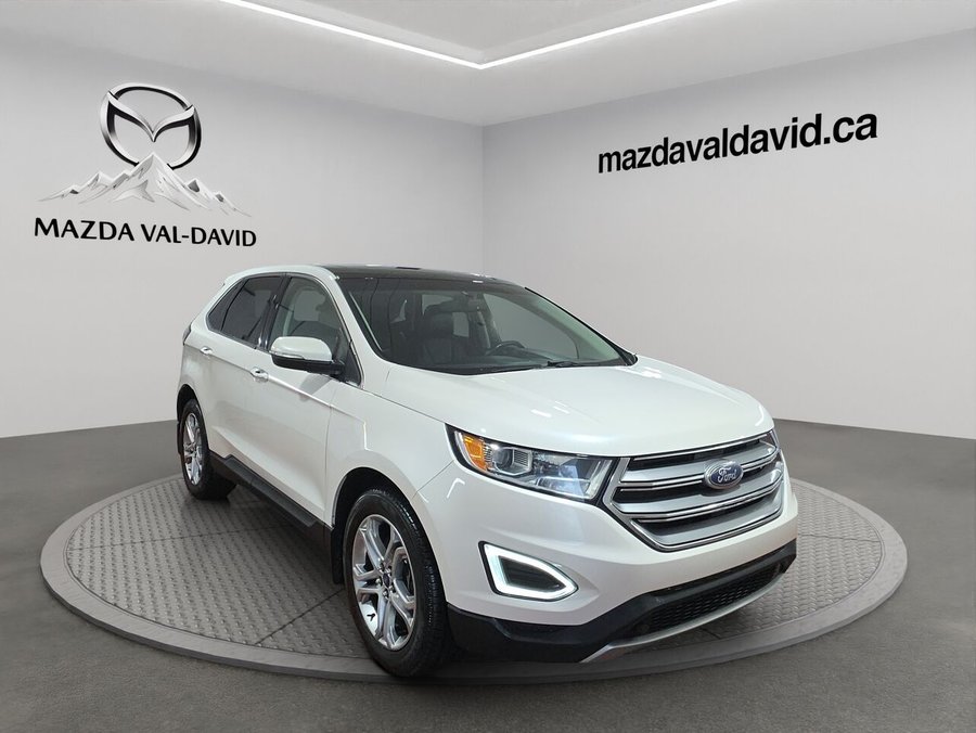 2016 Ford Edge 4 portes Titanium, Traction intégrale, sièges en cuir, navigation, toit ouvrant panoramique White