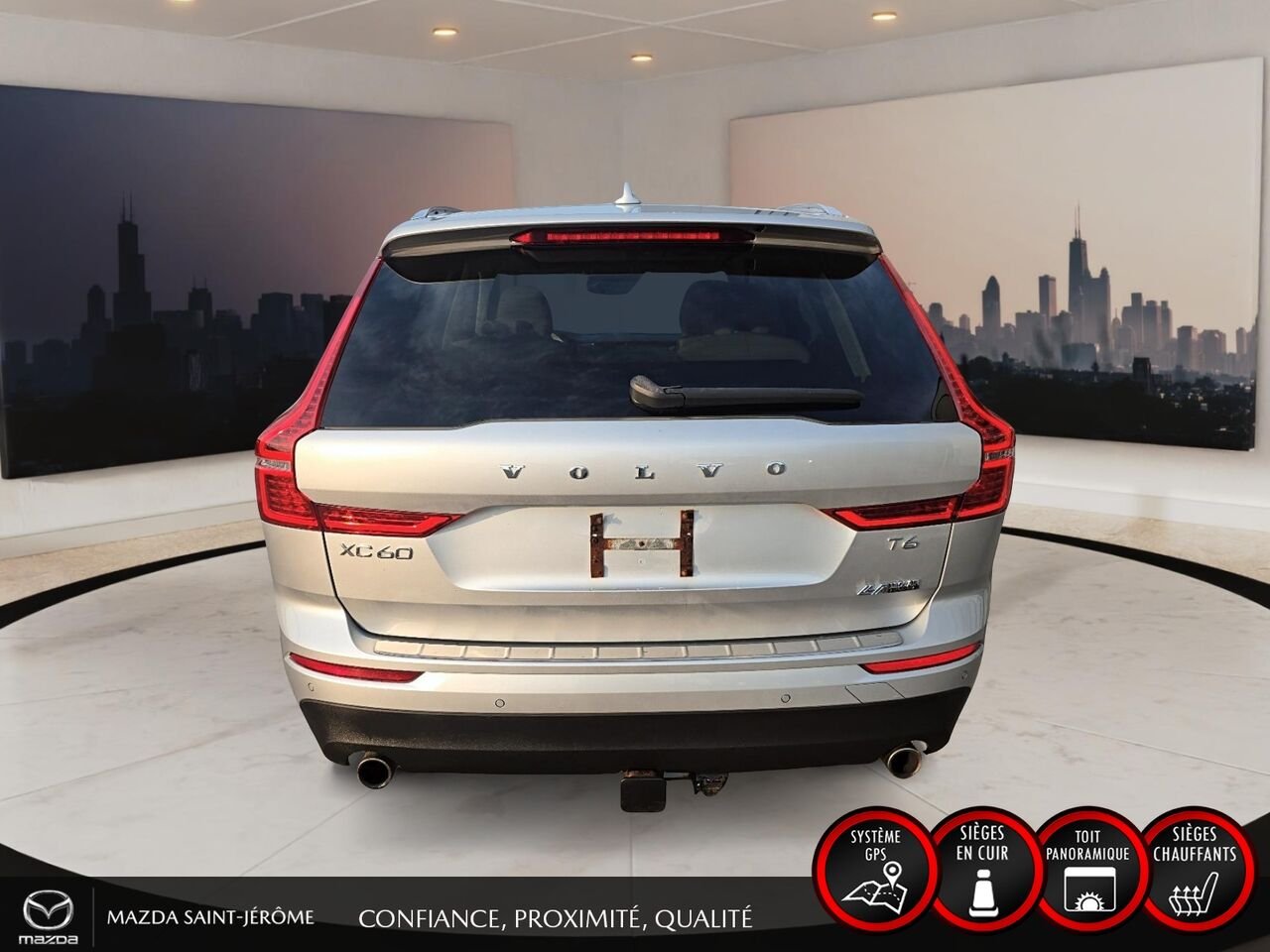 Volvo XC60 T6 Momentum | TOIT OUVRANT | CUIR | AWD | 2019 Gris Saint-Jérôme - photo #6
