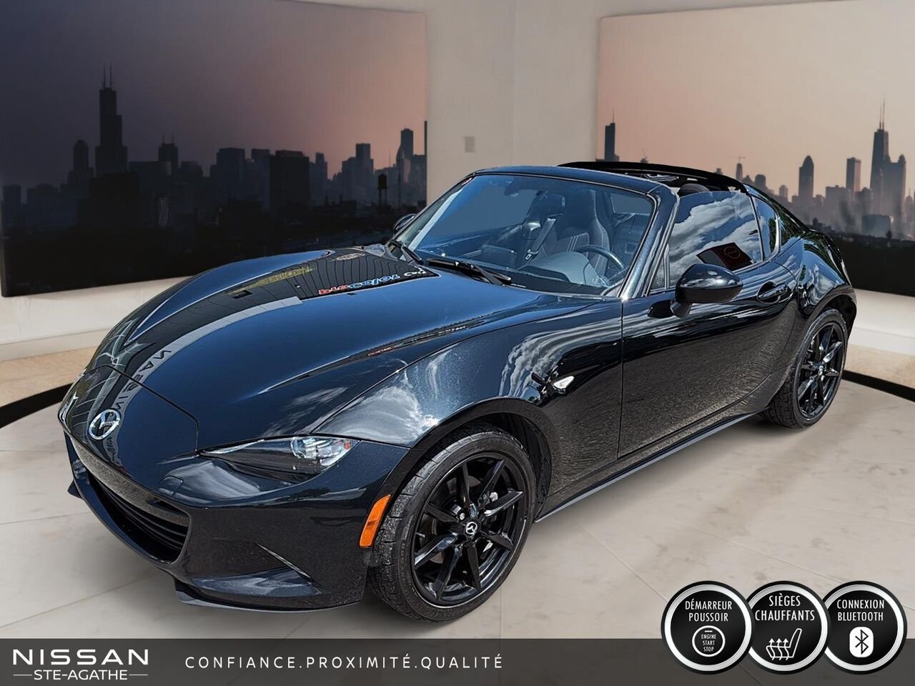 Mazda MX-5 RF GS-P | TOIT RIGIDE ESCAMOTABLE | MANUELLE 6 VITESSES | PROPULSION 2022 Noir Saint-Jérôme - photo #4