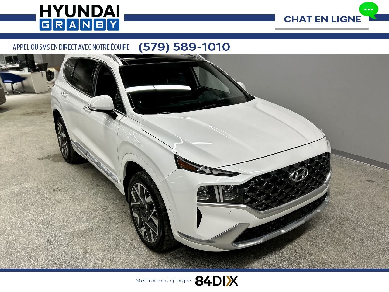 2022 Hyundai Santa Fe White Granby - photo #1